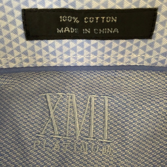 XMI Platinum, 16 1/2, 34/35, light blue, spread collar dress shirt - Picture 6 of 7